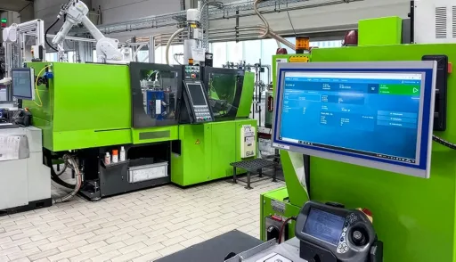 Silicone manufacturing equipment in a production facility