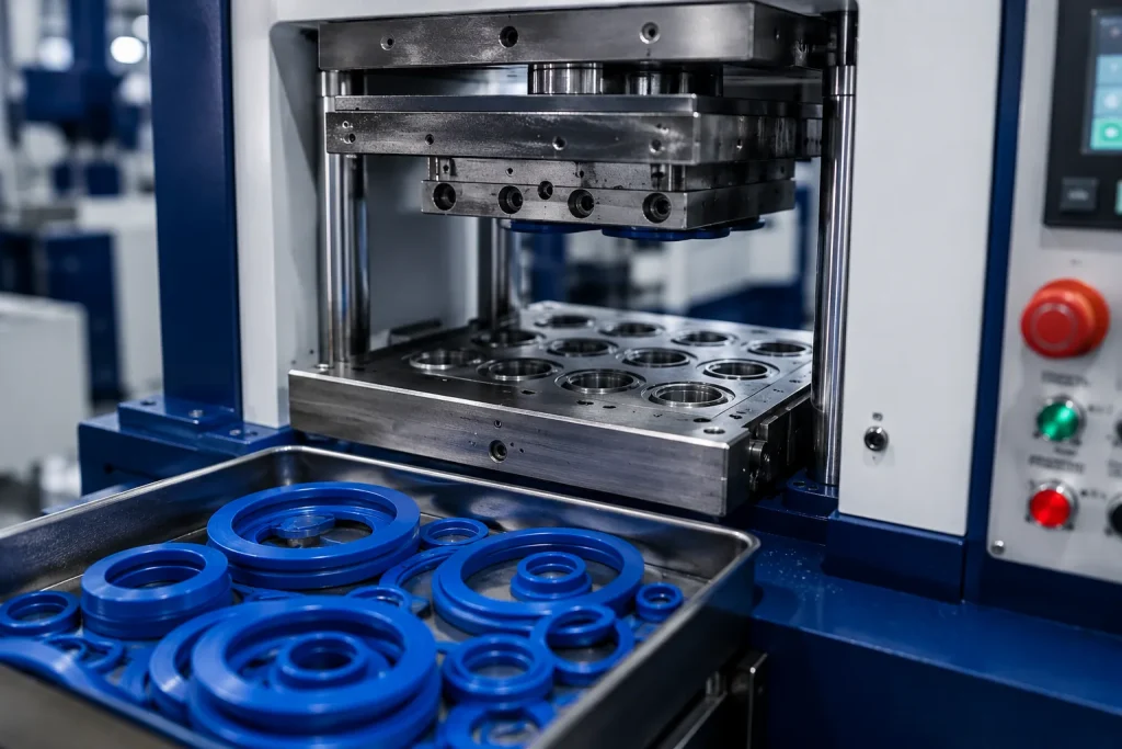 Molded technical silicone components