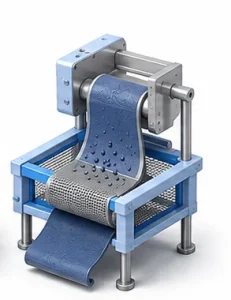 HTV production stage: material filtering