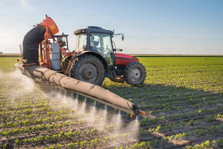 Agricultural equipment in a field